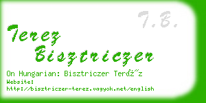 terez bisztriczer business card